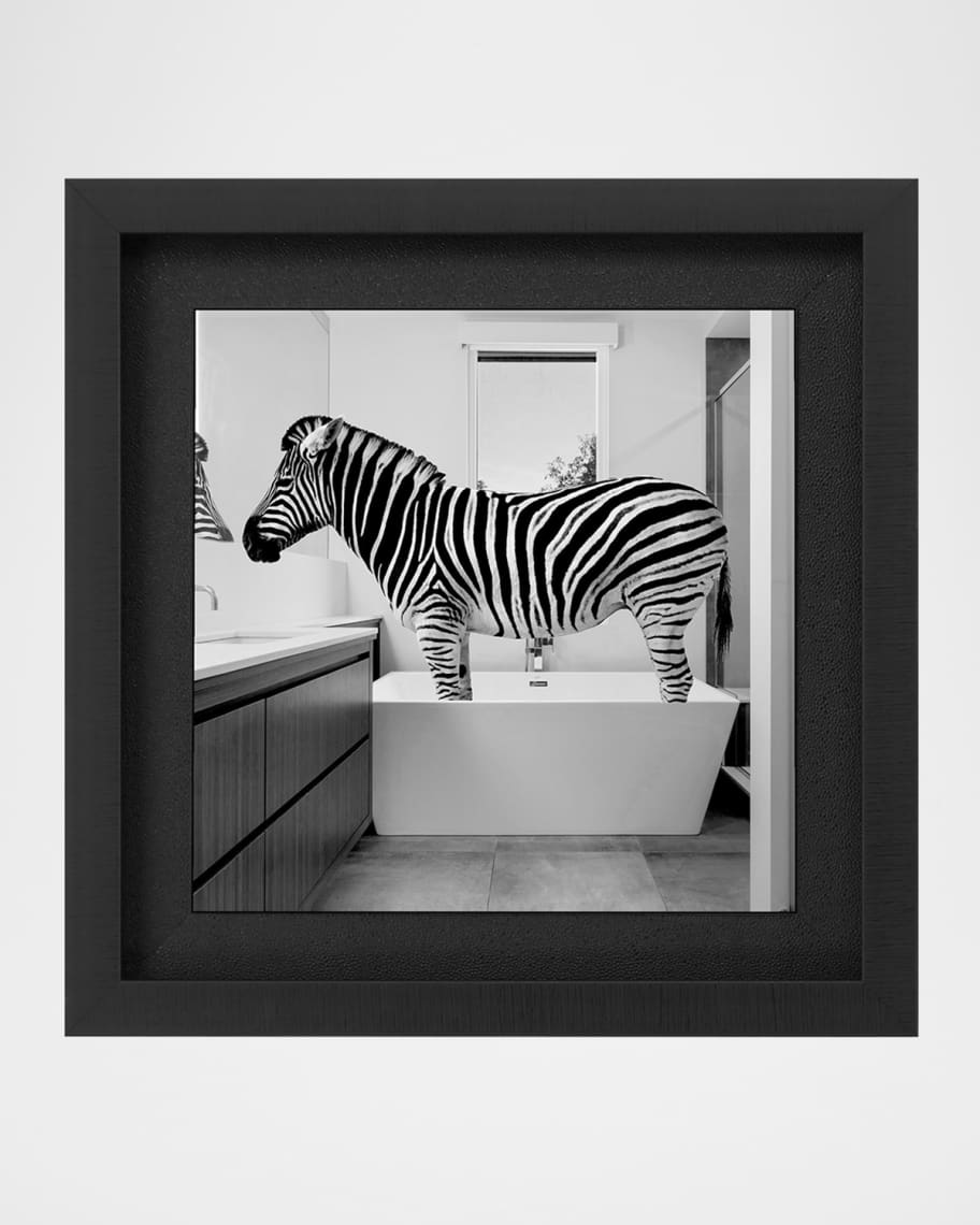 Image 3 of 4: "Safari Bath I" Framed Giclees by SD Studio, Set of 2