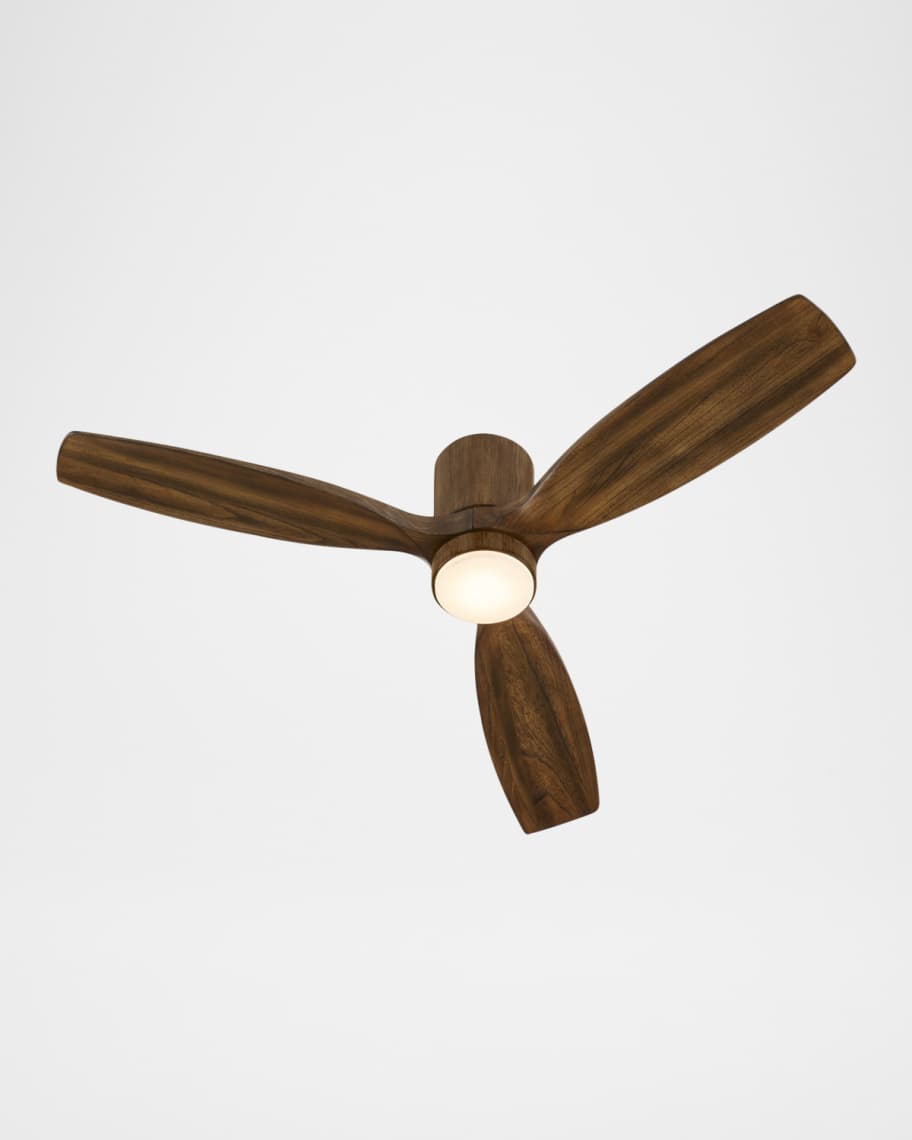 Image 2 of 3: Mistral 56" Flush Mount Ceiling Fan with Light Kit