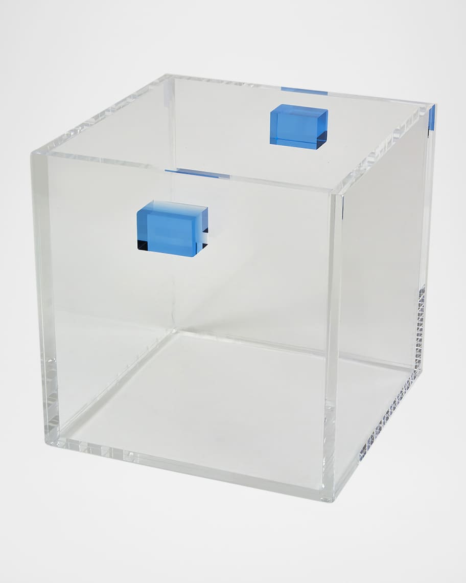Image 3 of 3: Clear Lucite Wine Cooler with Handles