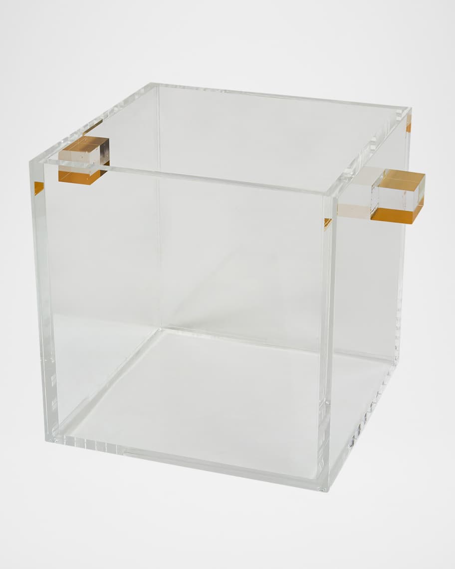 Image 1 of 3: Clear Lucite Wine Cooler with Handles