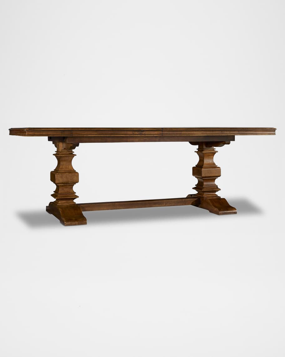 Image 1 of 5: Archivist 86" Trestle Table with Leaves