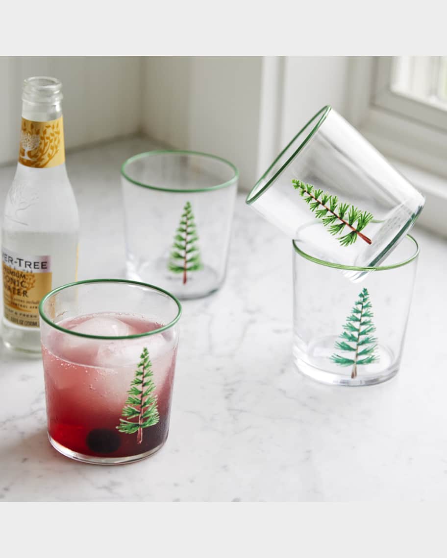 Image 2 of 2: Woodland Trees Suite Double Old Fashion Glasses, Set of 4 