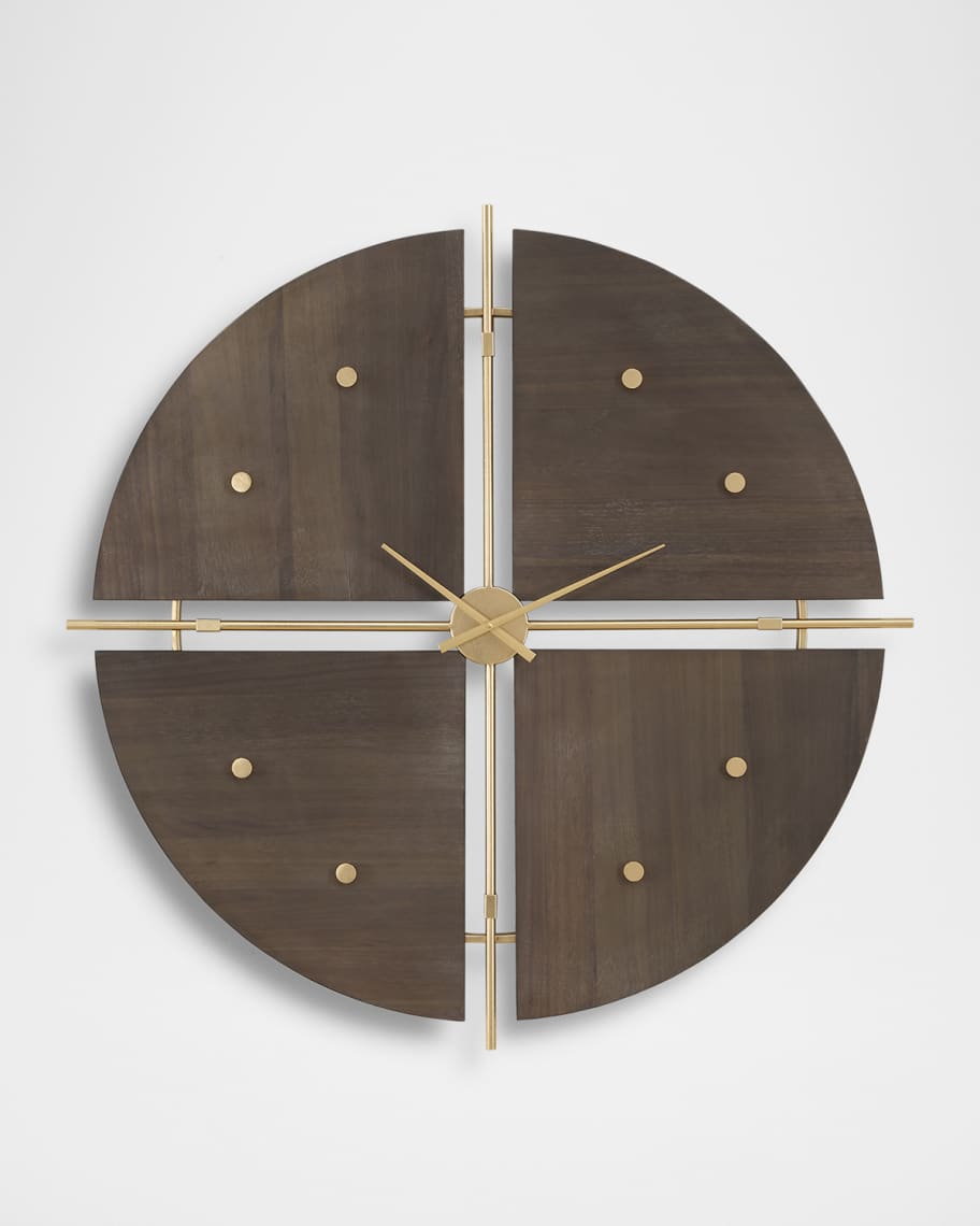 Walnut Elegance Clock | Horchow