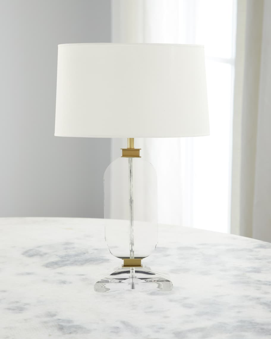 Image 1 of 2: Sculpted Crystal 27" Table Lamp