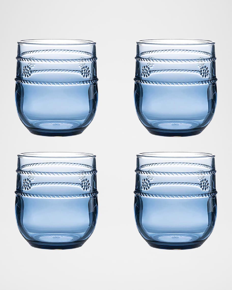 Image 1 of 3: Isabella Acrylic Small Blue Tumblers, Set of 4