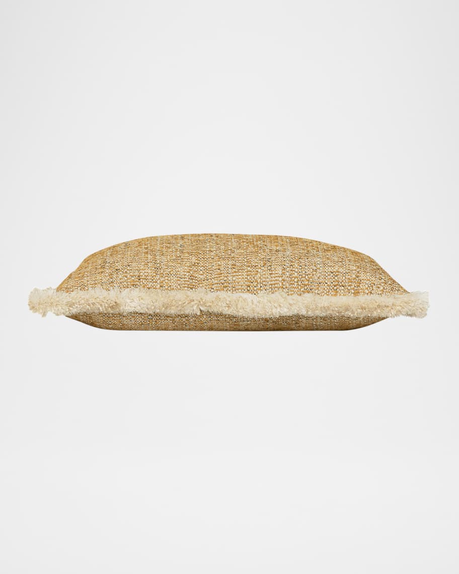 Image 3 of 4: Golden Hour Fringed Indoor/Outdoor Lumbar Pillow, 12" x 20"