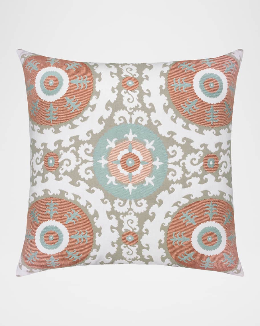 Image 1 of 5: Suzani Oasis Indoor/Outdoor Pillow, 22" Square