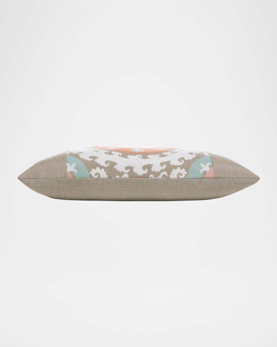 Image 3 of 4: Suzani Indoor/Outdoor Lumbar Pillow, 12" x 20"