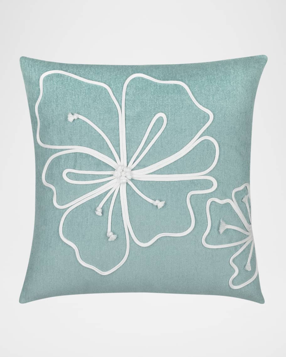 Image 1 of 4: Hibiscus Indoor/Outdoor Pillow, 22" Square