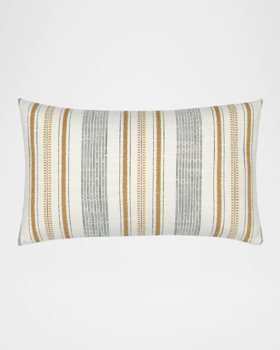 Image 1 of 3: Pathway Gold Indoor/Outdoor Lumbar Pillow, 12" x 20"