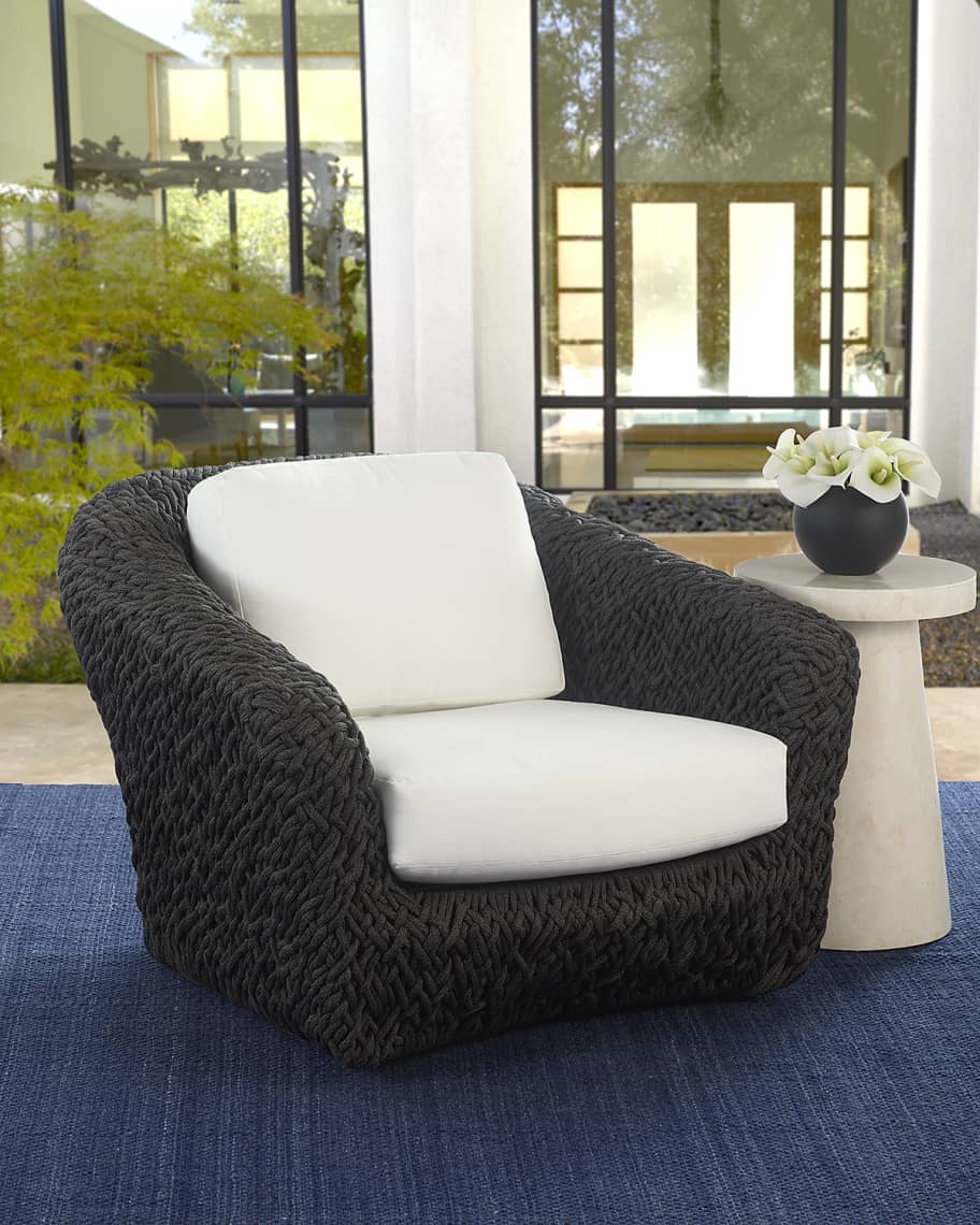 Image 1 of 3: Carter Outdoor Swivel Lounge Chair