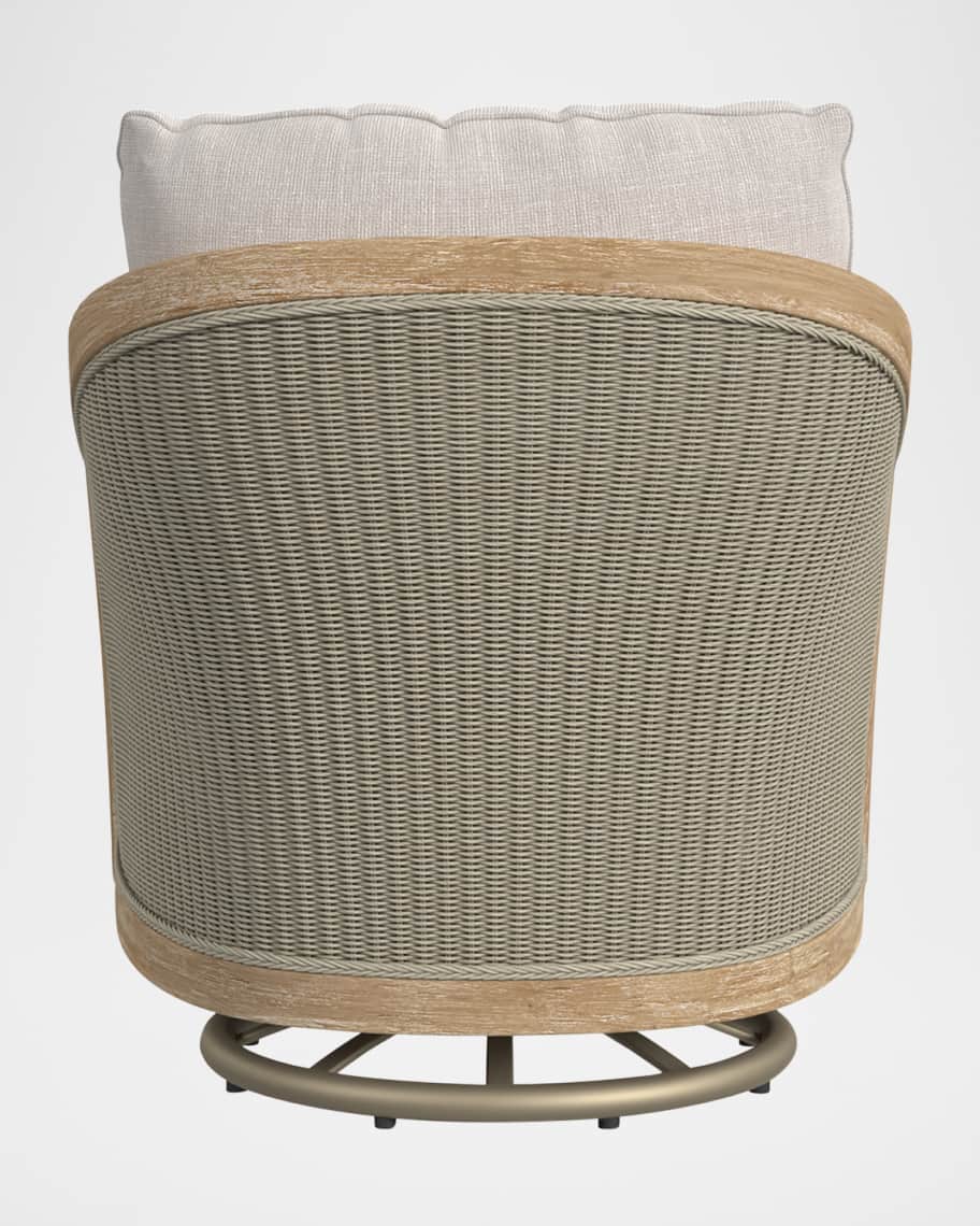 Image 3 of 5: Cambria Outdoor Swivel Club Chair