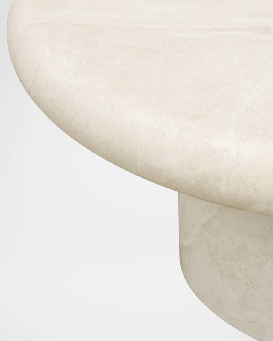 Image 2 of 2: Travertino Outdoor Coffee Table