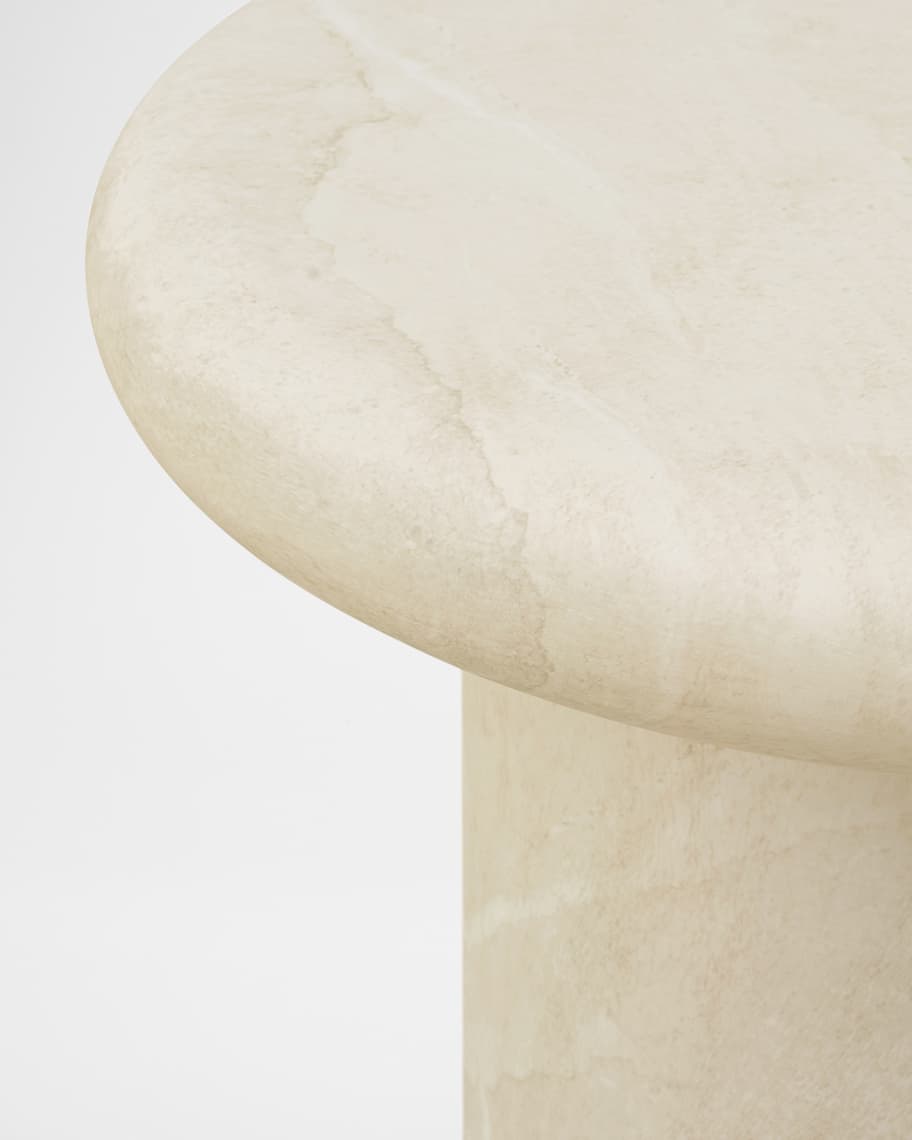 Image 2 of 2: Travertino Outdoor End Table