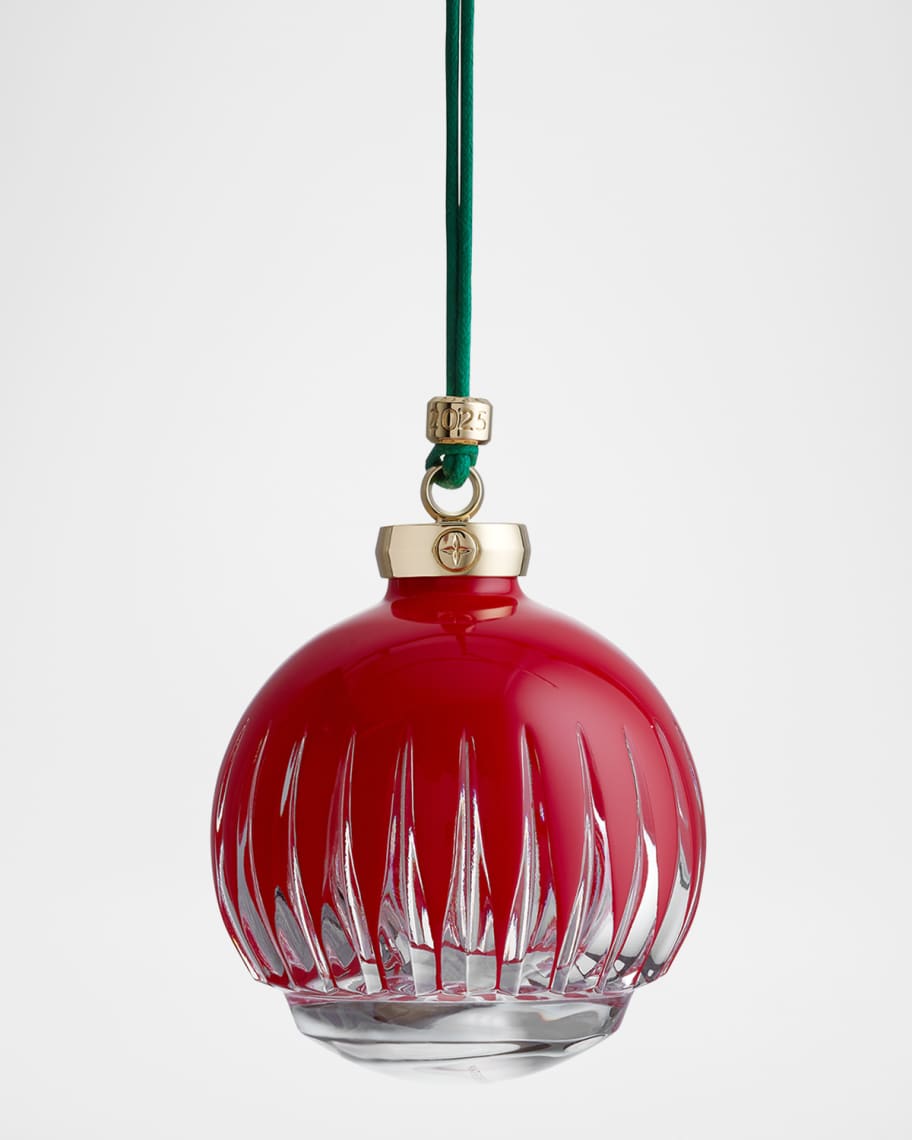 Image 1 of 2: New Year 2025 Firework Red Bauble Christmas Ornament