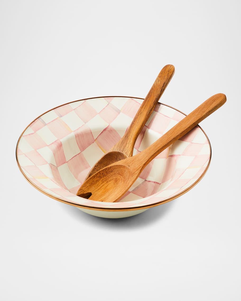 Image 2 of 2: Rosy Check Salad Serving Set 