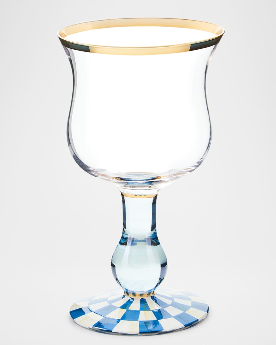 Image 1 of 2: Royal Check Wine Glass