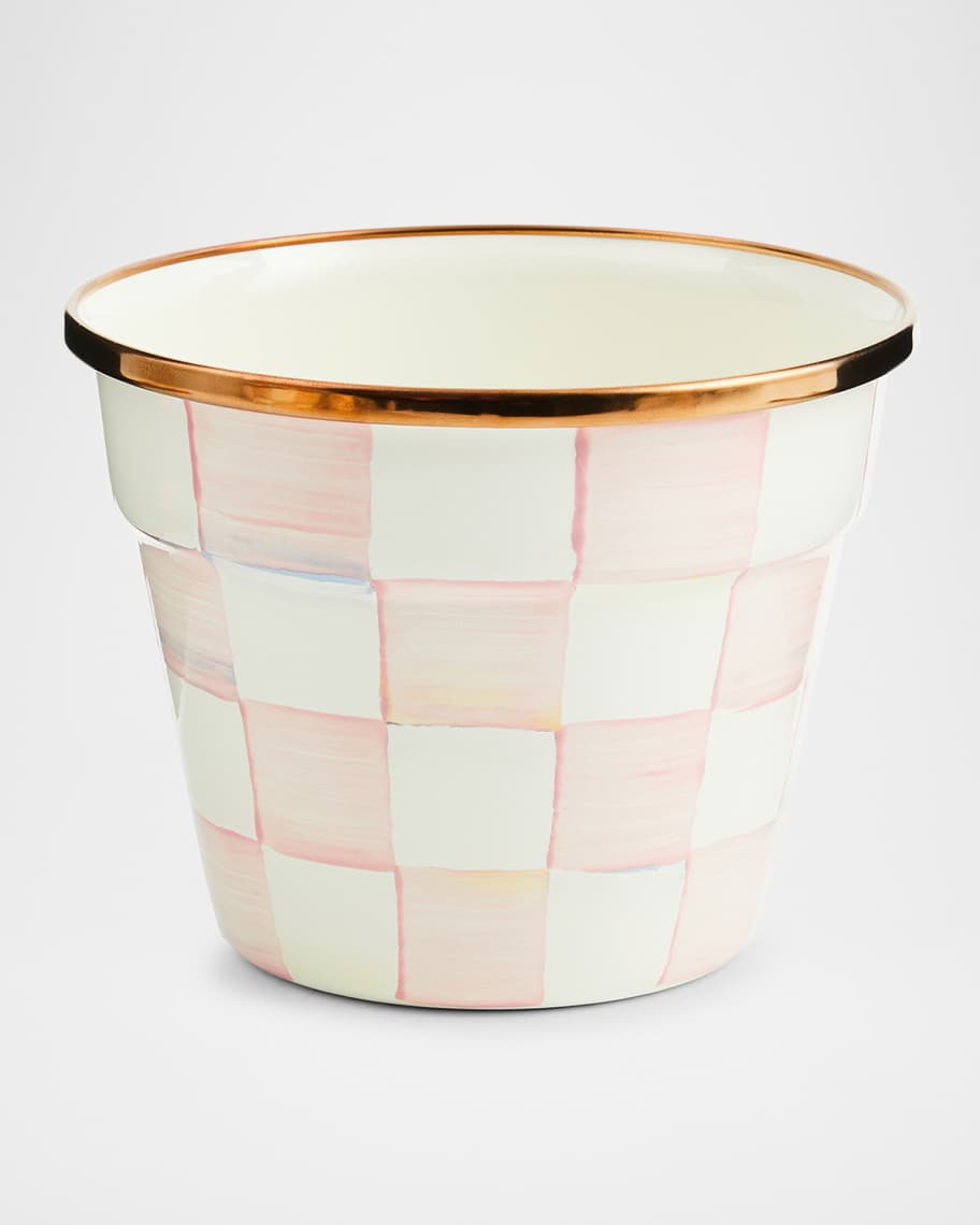 Image 1 of 2: Rosy Check Small Garden Pot
