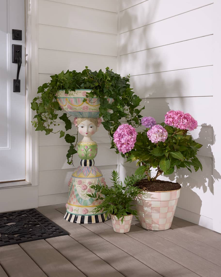 Image 2 of 2: Rosy Check Extra Large Garden Pot
