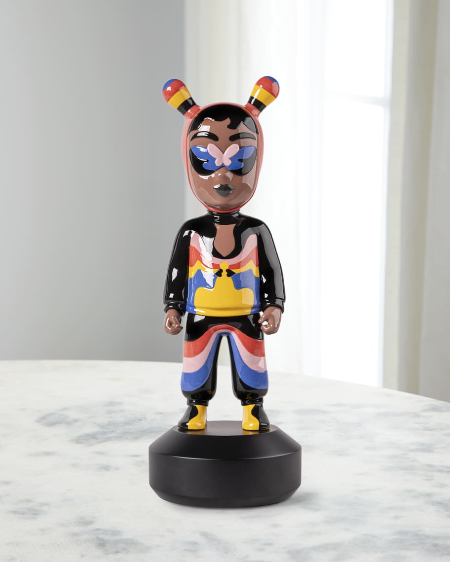 Image 1 of 3: "The Guest by Jade Purple Brown" Limited Edition Big Sculpture