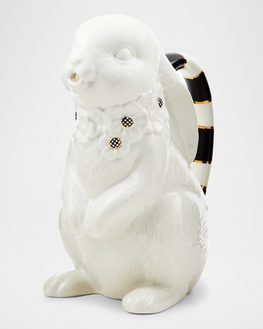 Image 2 of 4: White Rabbit Ceramic Pitcher