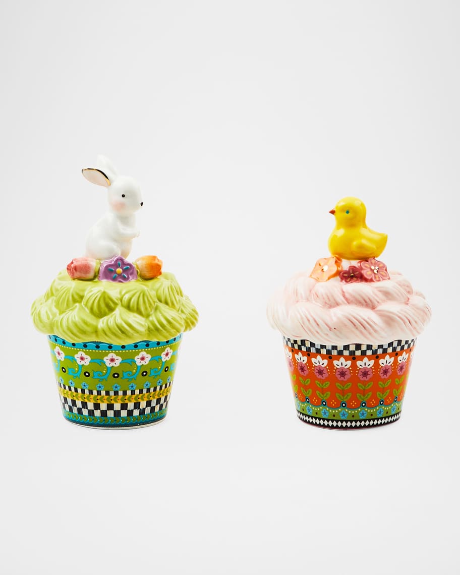 Image 1 of 2: Calico Cupcake Lidded Boxes, Set of 2