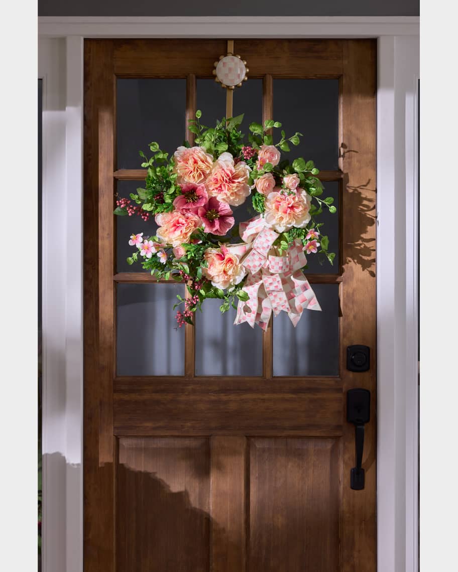 Image 3 of 5: Rosy Check Rose 24" Wreath