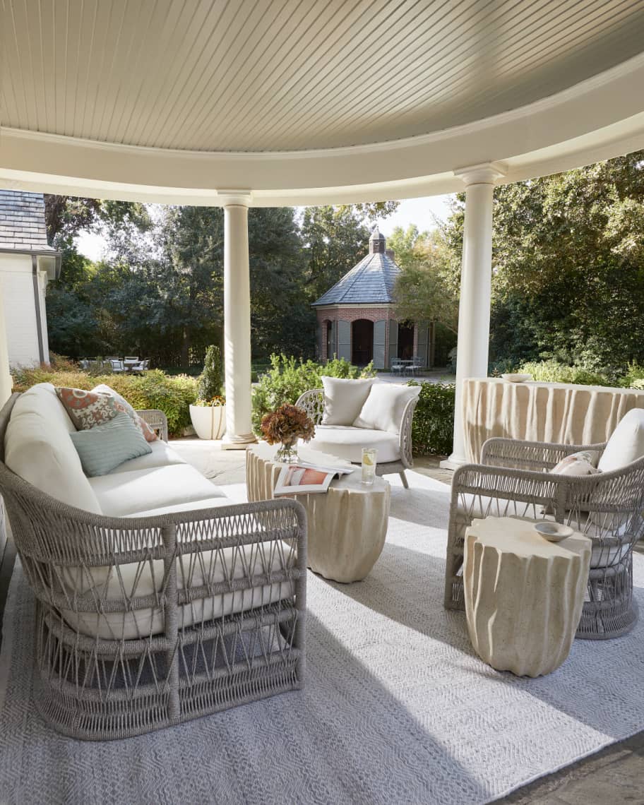 Image 2 of 3: Ruffle Outdoor Bench