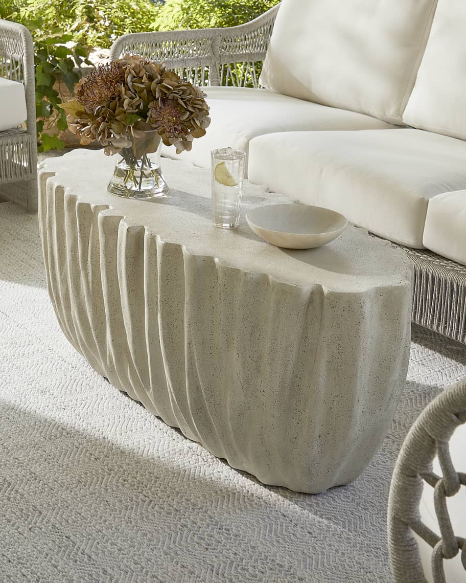 Image 3 of 3: Ruffle Outdoor Bench