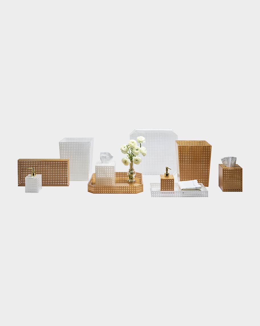 Image 2 of 5: Reed Vanity Tray, White