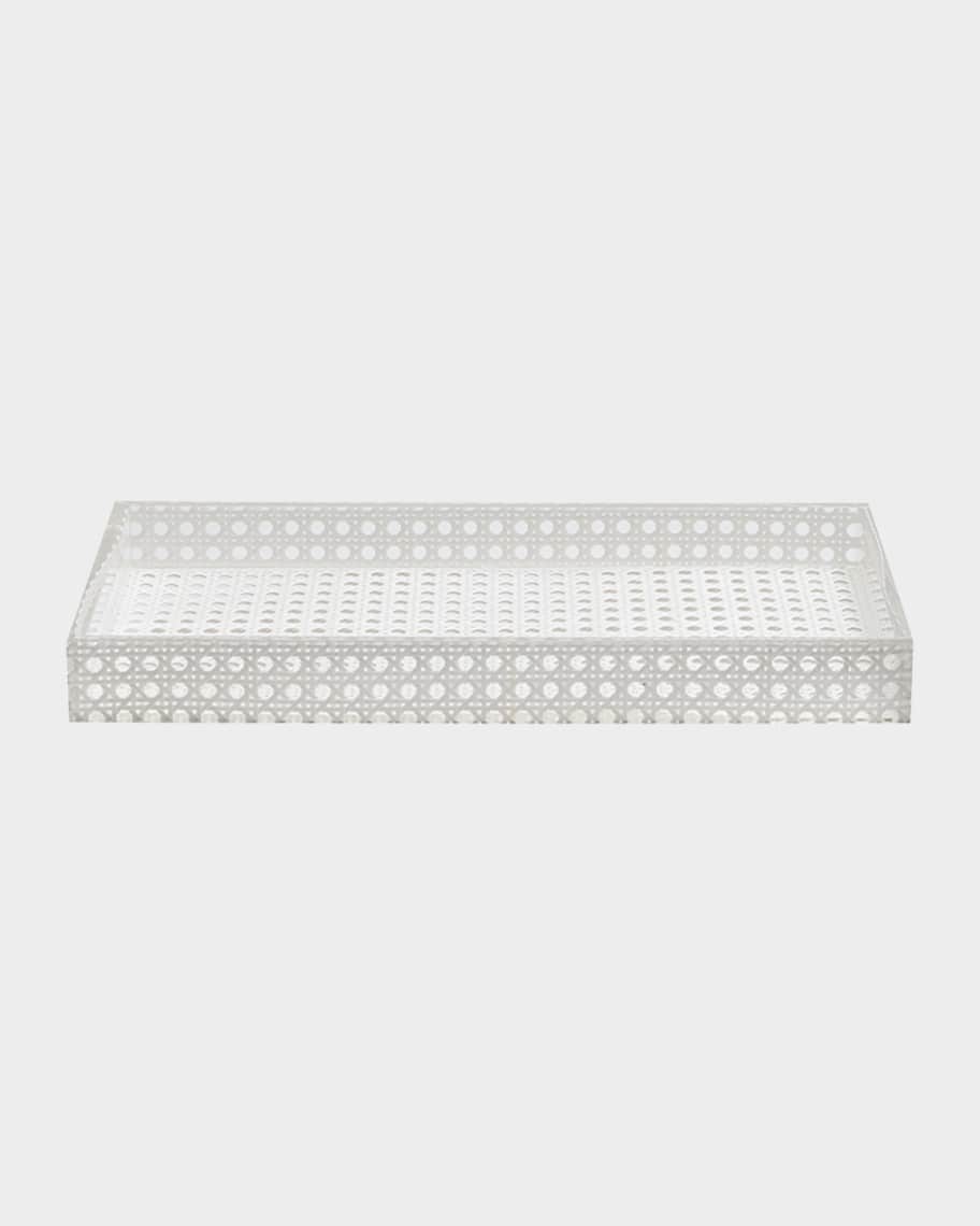 Image 1 of 5: Reed Vanity Tray, White