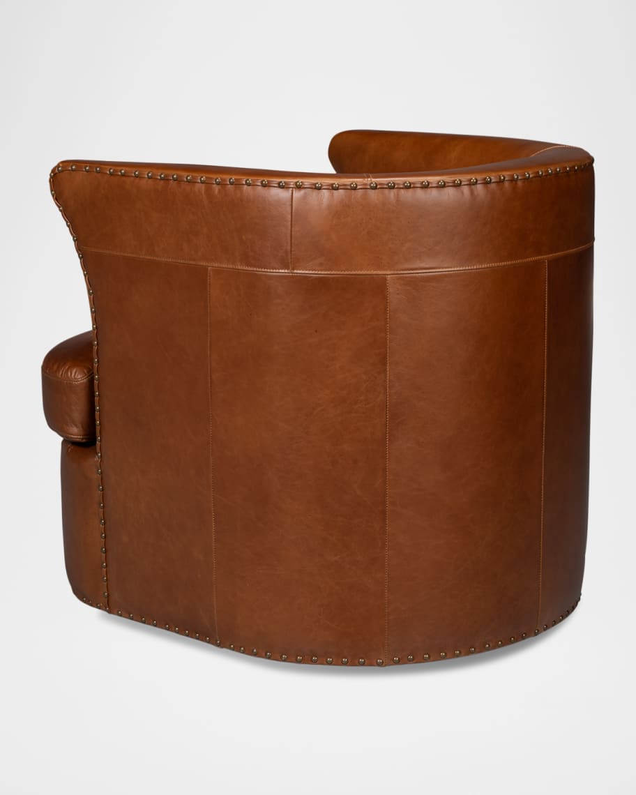 Image 3 of 5: Spencer Leather Swivel Chair