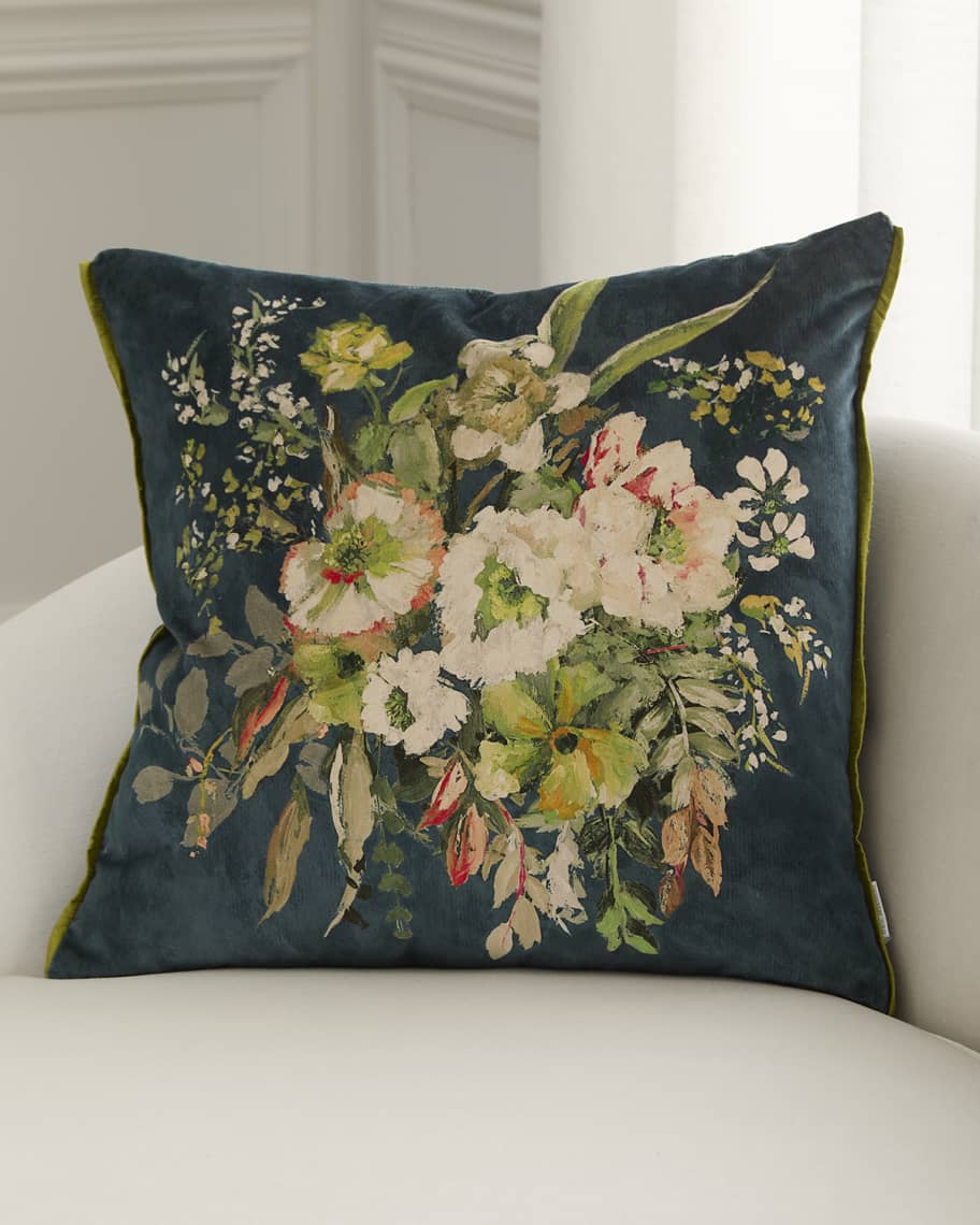 Image 1 of 2: Margaretta Velours Decorative Pillow, 22" Square