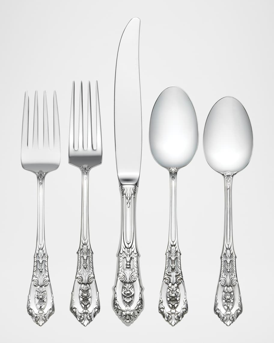 Image 1 of 1: Rose Point 46-Piece Flatware Set, Service for 8