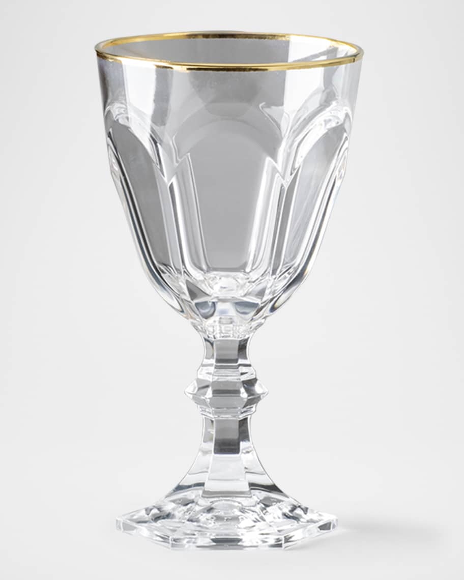 Image 1 of 1: Dolce Vita 9 oz. Goblets with Gold Foil Trim, Set of 6