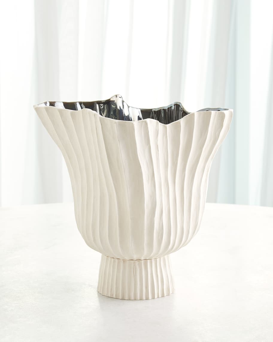Image 1 of 2: Folha Footed Vase, Large