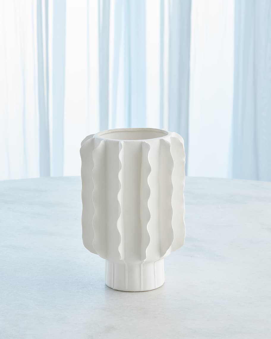 Image 1 of 3: Frilled Vase, 10"