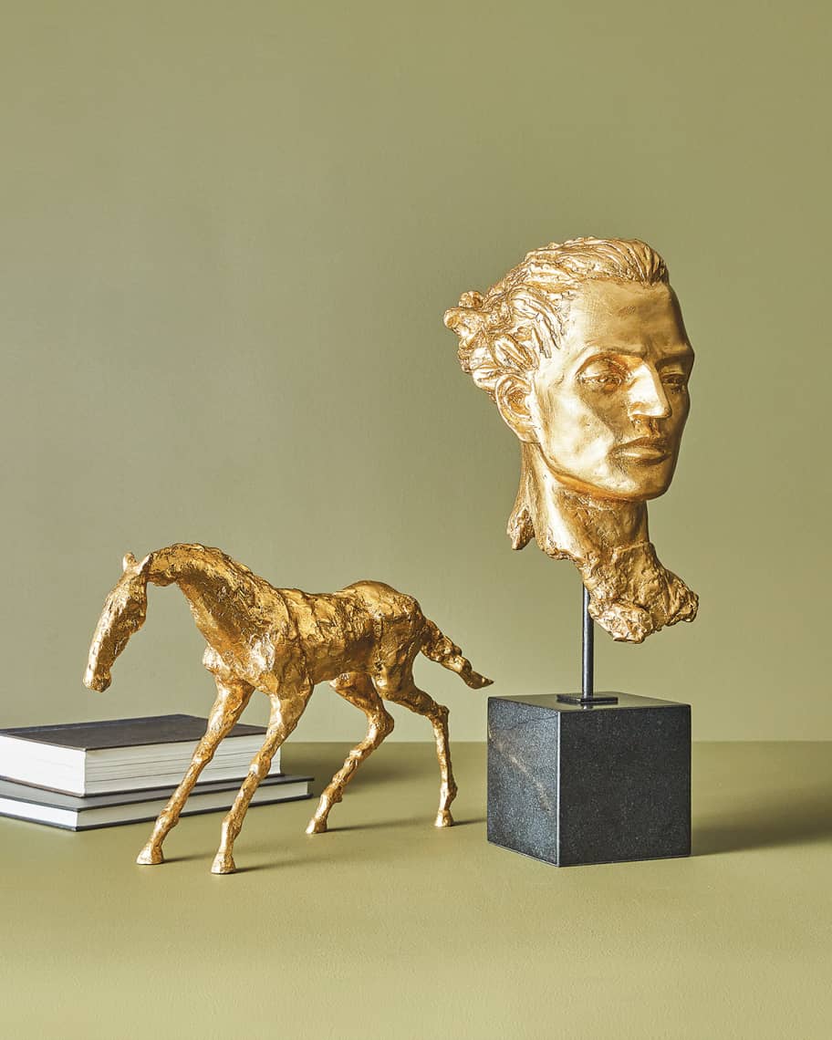 Image 2 of 3: Cast Stallion Sculpture