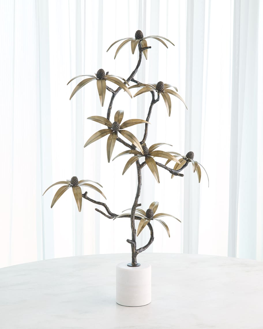 Image 2 of 4: Golden Petal Sculpture
