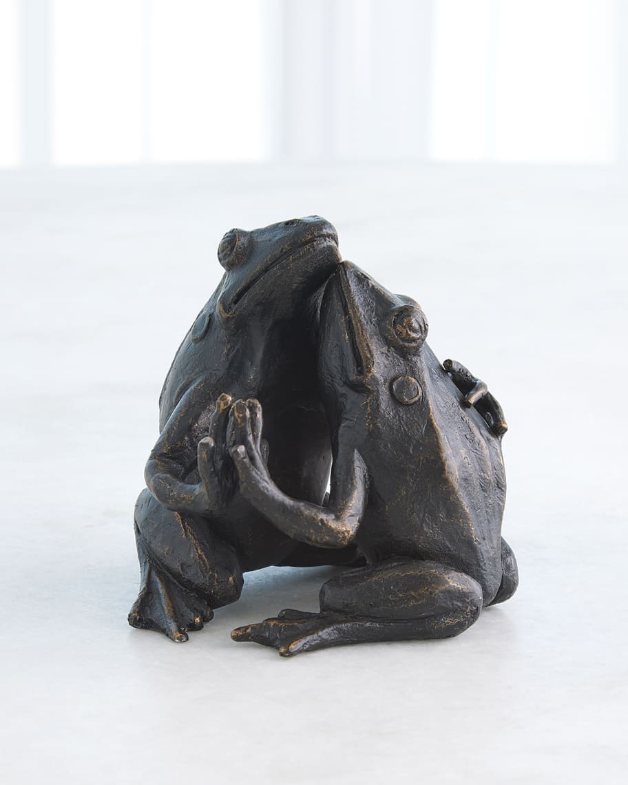 Image 2 of 4: Kissing Frog Sculpture