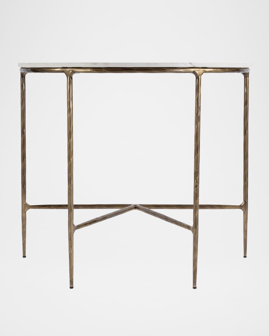 Image 2 of 5: Evelyn Demilune Console Table