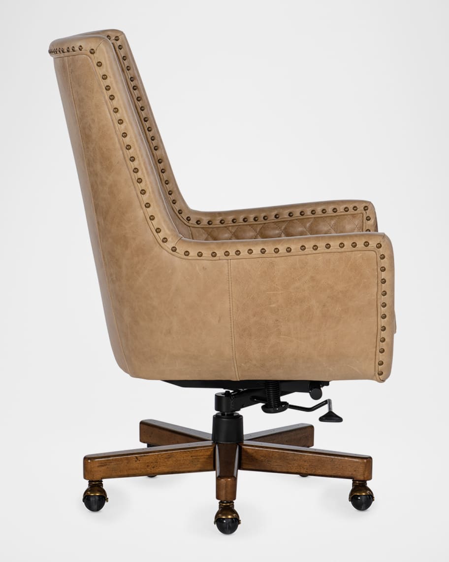 Image 2 of 3: Kent Leather Executive Swivel/Tilt Desk Chair