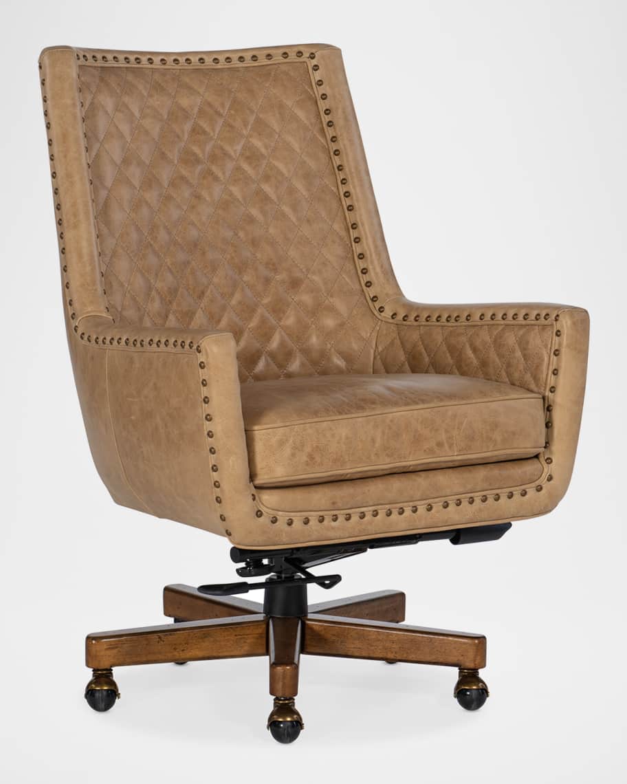 Image 1 of 3: Kent Leather Executive Swivel/Tilt Desk Chair