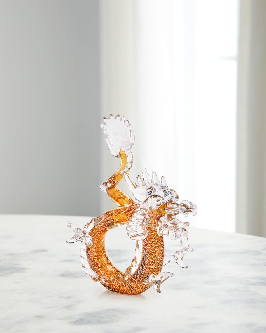 Image 1 of 1: Glass Dragon Sculpture, Large