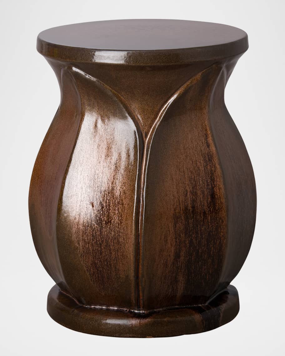 Image 2 of 4: Lotus Indoor/Outdoor Garden Stool, 18"