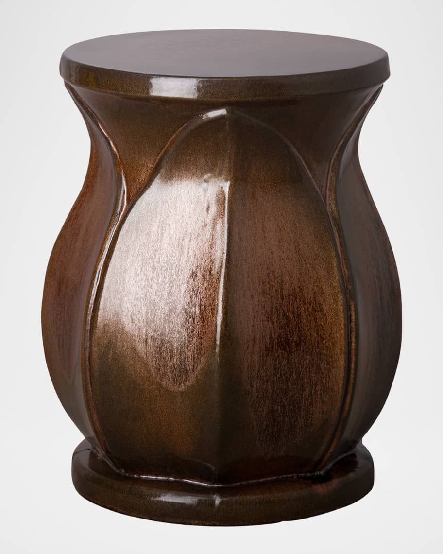 Image 3 of 4: Lotus Indoor/Outdoor Garden Stool, 18"