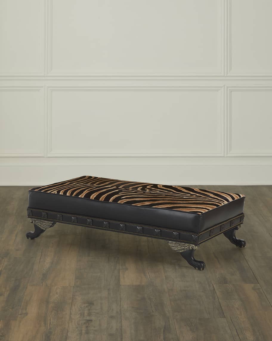 Image 1 of 6: Zara Hair on Hide Ottoman