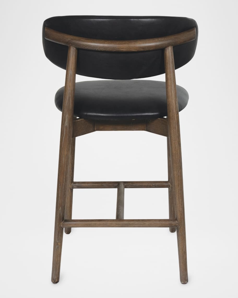 Image 3 of 5: Ethan Leather 26" Counter Stool