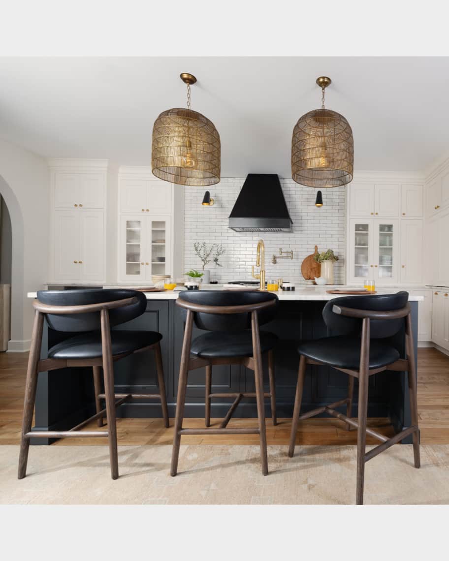 Image 2 of 6: Ethan Leather 30" Bar Stool