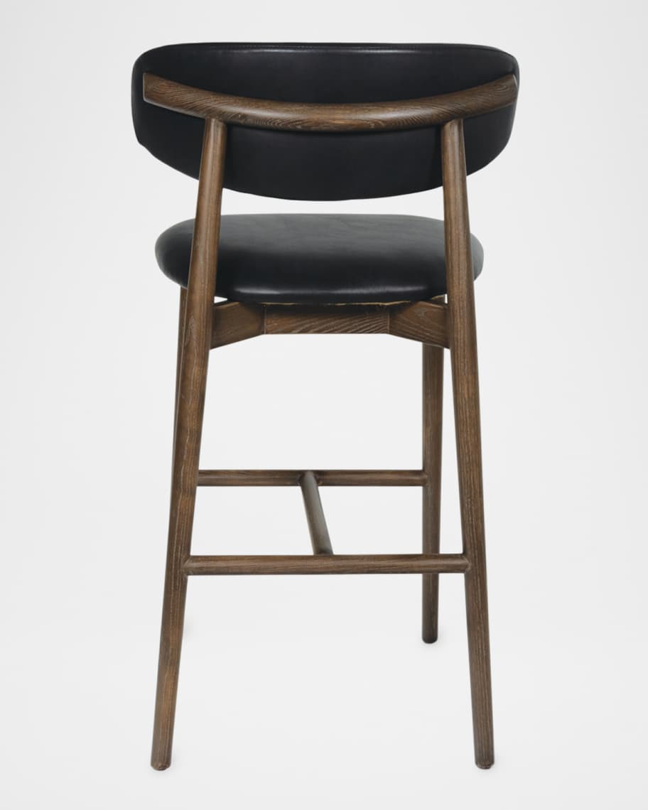 Image 3 of 6: Ethan Leather 30" Bar Stool